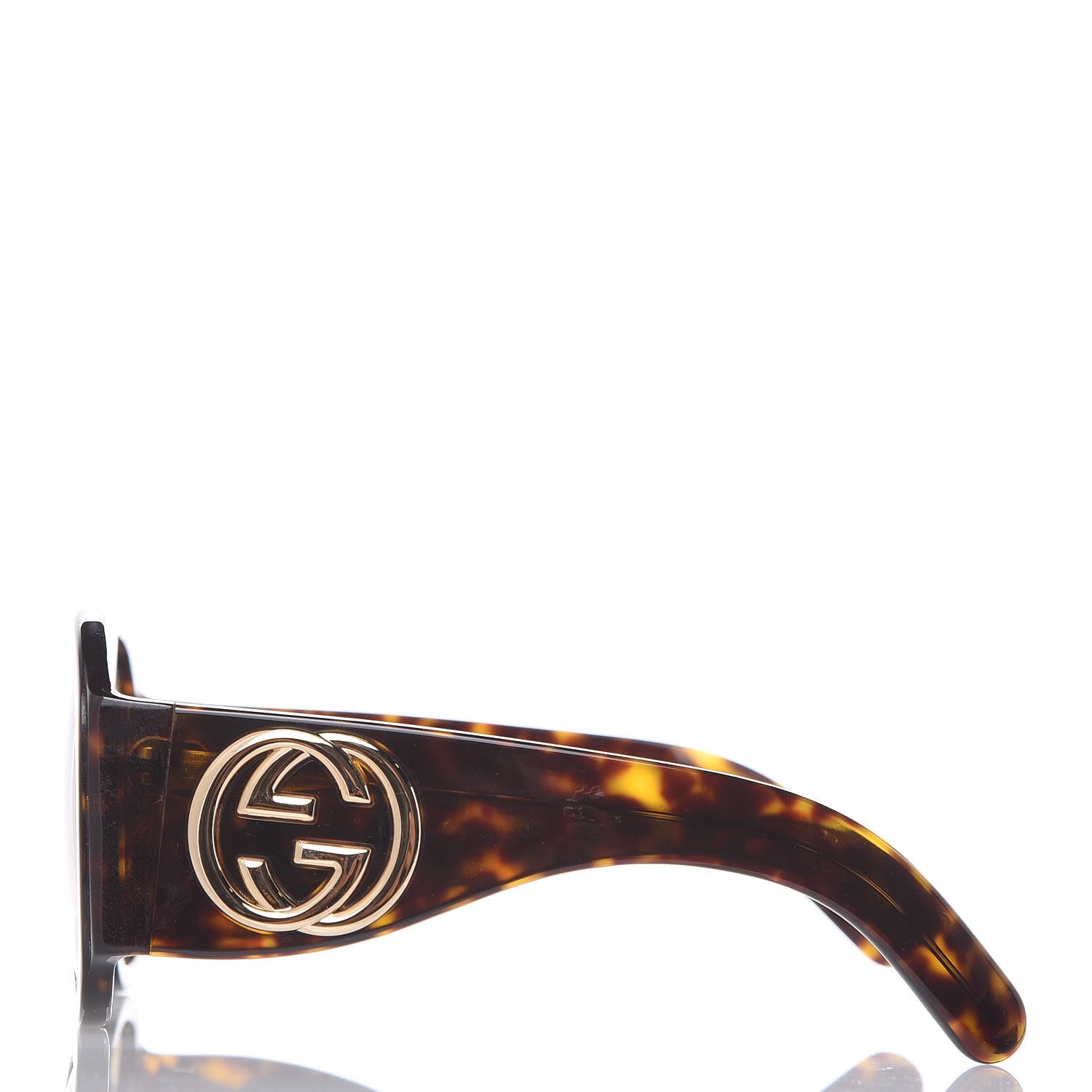 Gucci Oversized Aviator Sunglasses GG0152S Tortoise 2 of 7