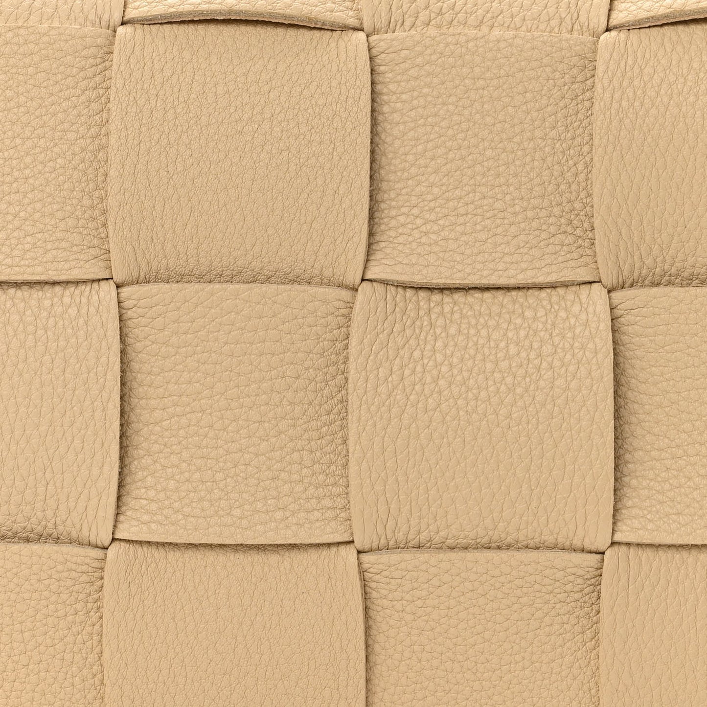 Grained Calfskin Maxi Intrecciato Cassette Crossbody Bag Porridge