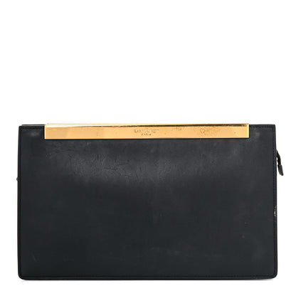 Saint Laurent Leather Lutetia Clutch Black 1 of 29