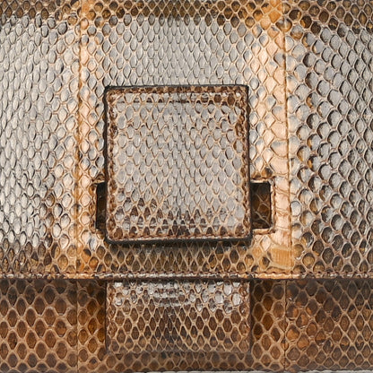 Gucci Snakeskin Bamboo Top Handle Bag Natural 8 of 10