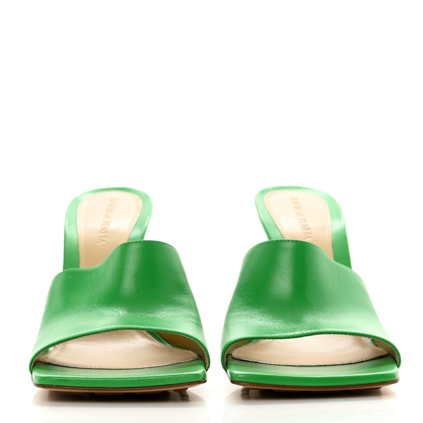 Lambskin Stretch Mule Sandals 40 Grass