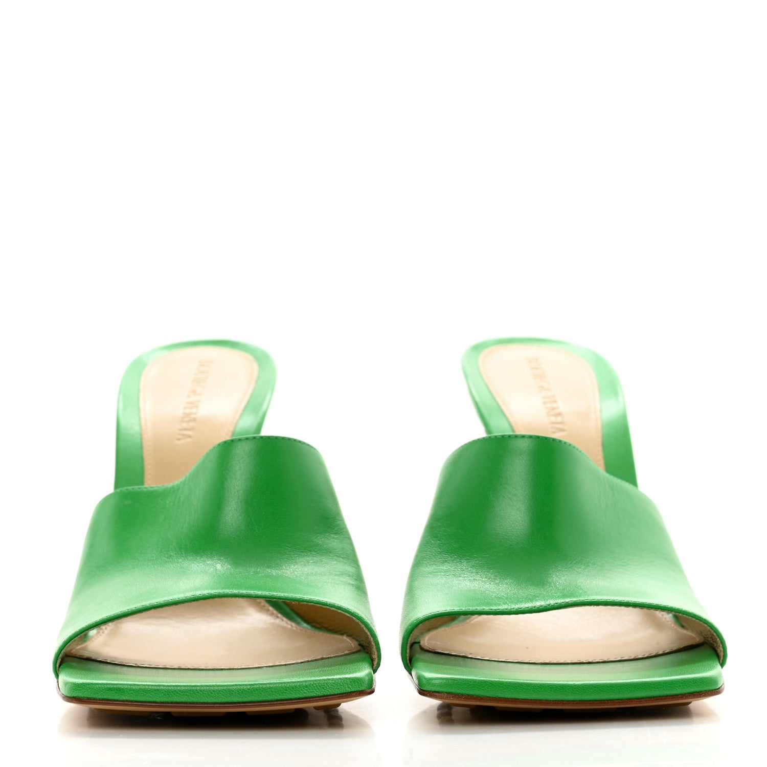 Bottega Veneta Lambskin Stretch Mule Sandals 40 Grass 2 of 7