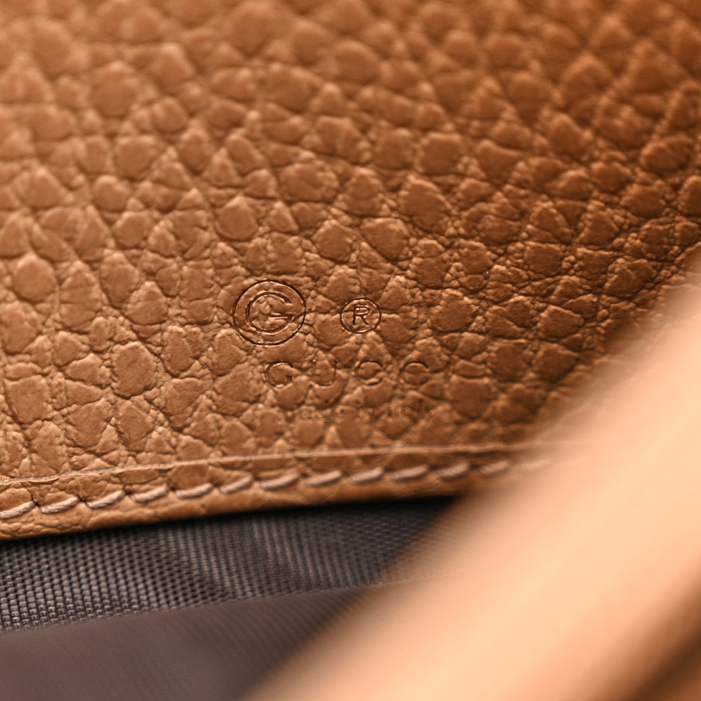 Dollar Calfskin Interlocking G Continental Wallet Camelia
