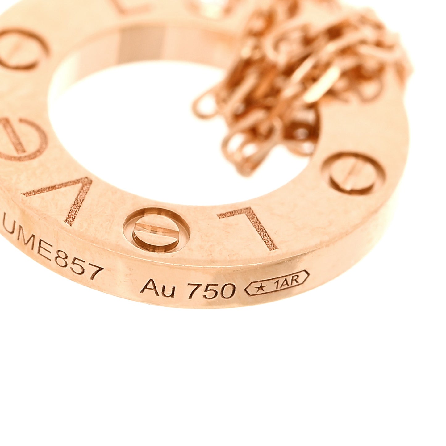18K Pink Gold Diamond LOVE Bracelet