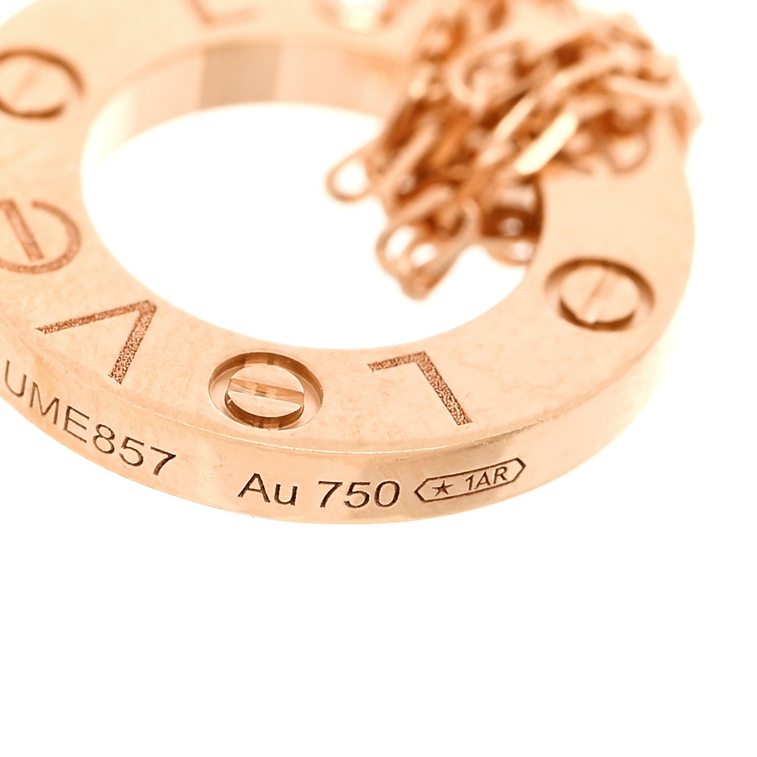 Cartier 18K Pink Gold Diamond LOVE Bracelet 6 of 7