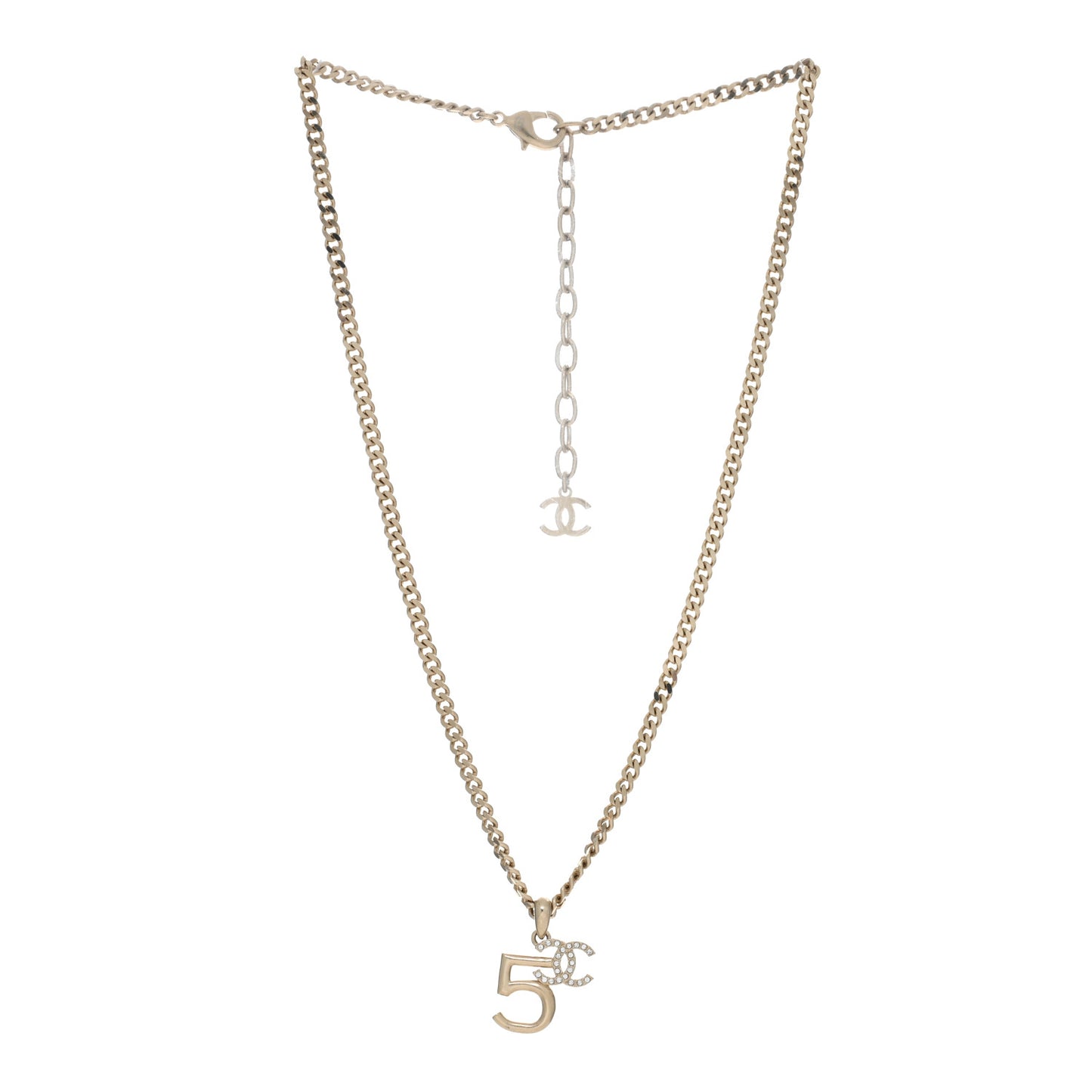 Crystal CC No.5 Necklace Gold
