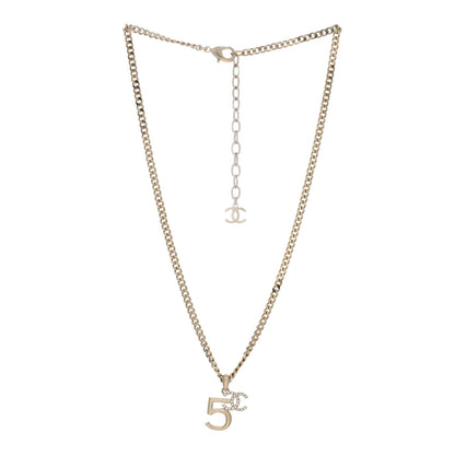 Chanel Crystal CC No.5 Necklace Gold 2 of 4