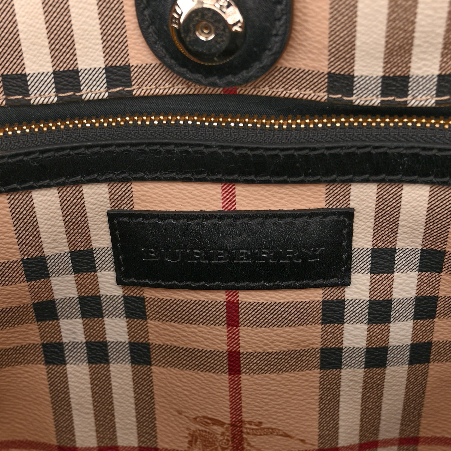 Burberry Haymarket Check Small Canterbury Tote Chocolate 6 of 10