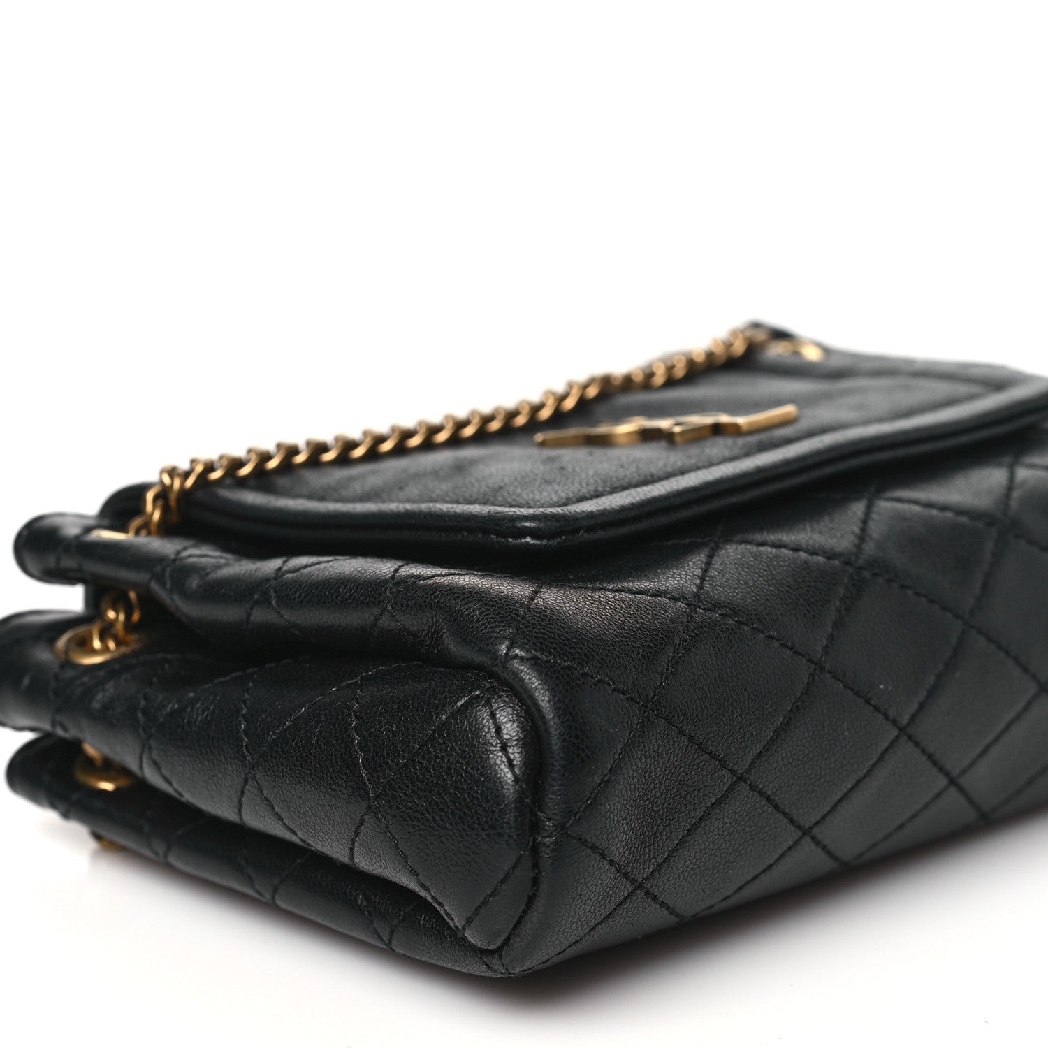 Saint Laurent Lambskin Quilted Monogram Mini Nolita Black 9 of 10