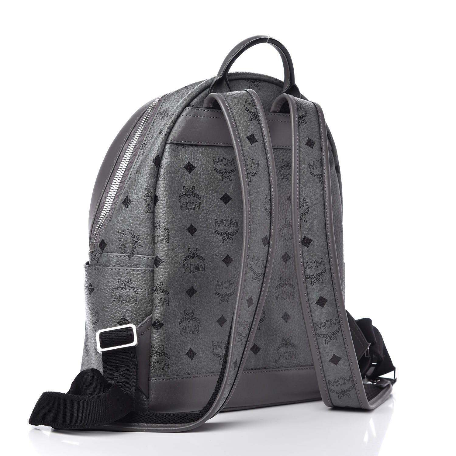 MCM Visetos Small Stark Backpack Phantom Grey 3 of 9