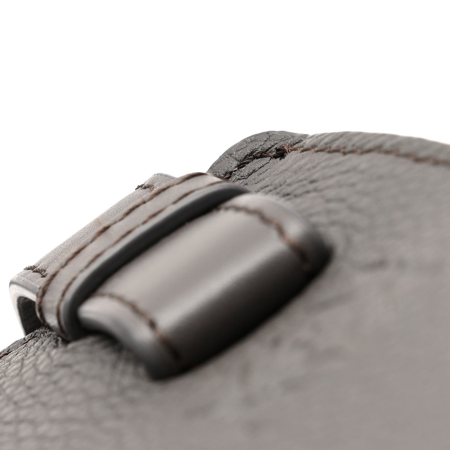 Soft Grained Calfskin Compact Hammock Shoulder Bag Dark Grey