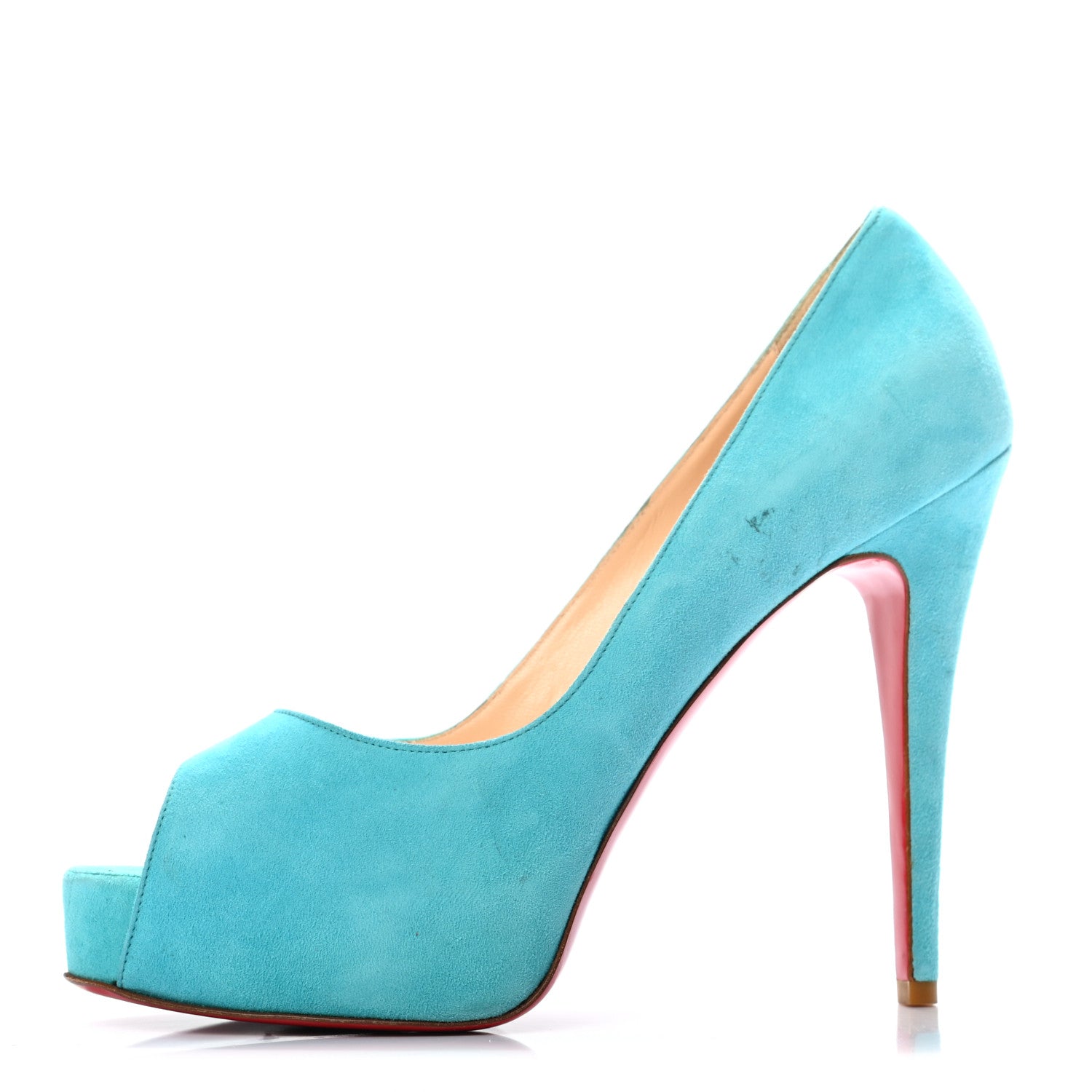 Christian Louboutin Suede Vendome 120 Pumps 39 Aquamarine 1 of 11