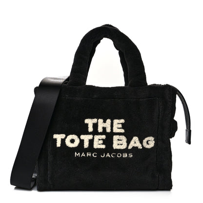 Marc Jacobs Polyester Mini Terry Tote Bag Black Nickel 1 of 9
