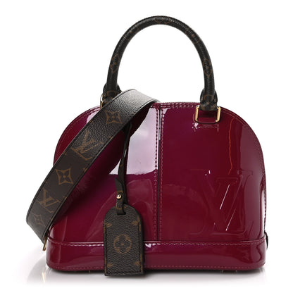 Louis Vuitton LOUIS VUITTON Patent Monogram Alma BB Magenta 1 of 8