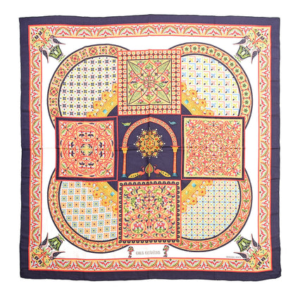 Hermes Silk Cashmere Ciels Byzantins Shawl 140 1 of 8