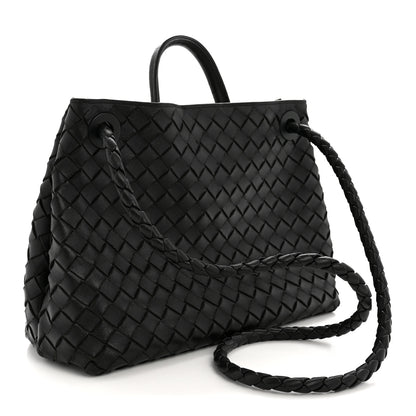 Bottega Veneta Nappa Intrecciato Medium Andiamo Shoulder Bag Black 3 of 14