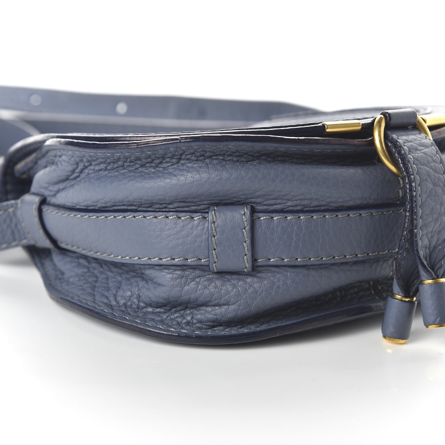 Chloe Calfskin Mini Marcie Round Crossbody Street Blue 6 of 11