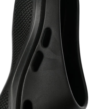 Prada Soft Mellow Rubber Triangle Logo Embossed Mens Mules 42 Black 8 of 10
