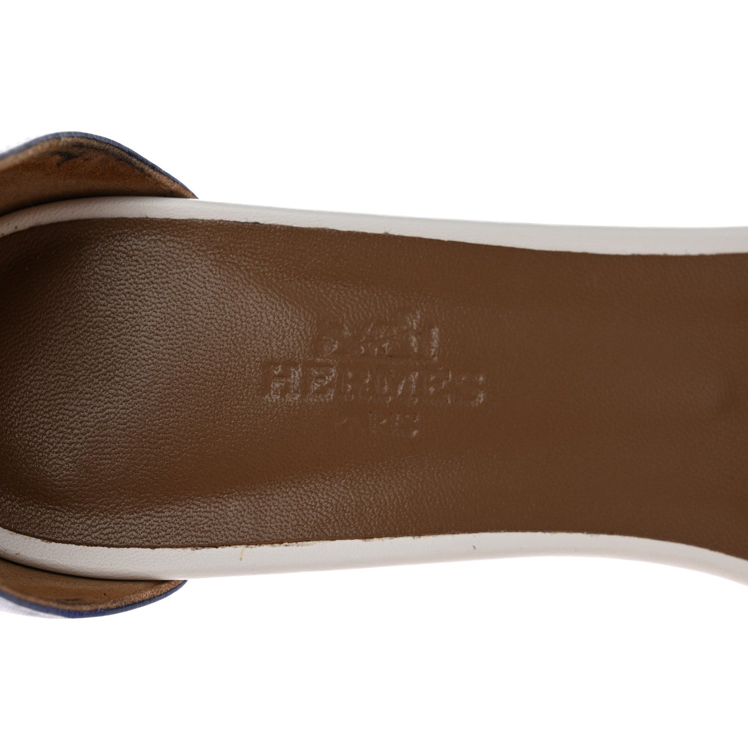 Hermes Box Calfskin Manege Sandals 38.5 Multicolor Blue Maritime 7 of 20