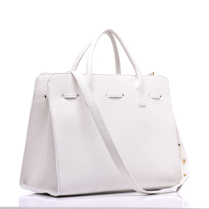 Mansur Gavriel Tumbled Calfskin Large Sun Bag White 3 of 10