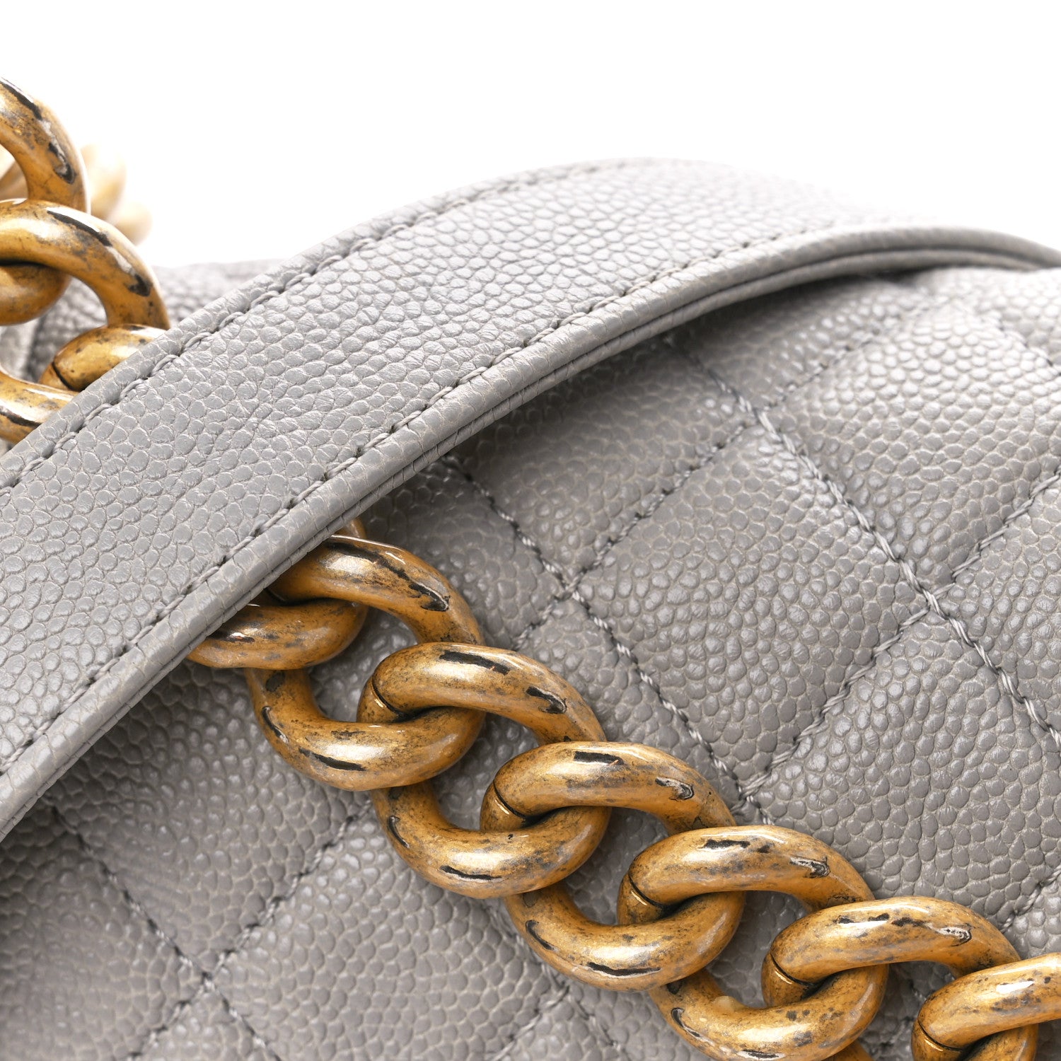 Chanel Caviar Quilted New Medium Boy Flap Grey 12 of 13