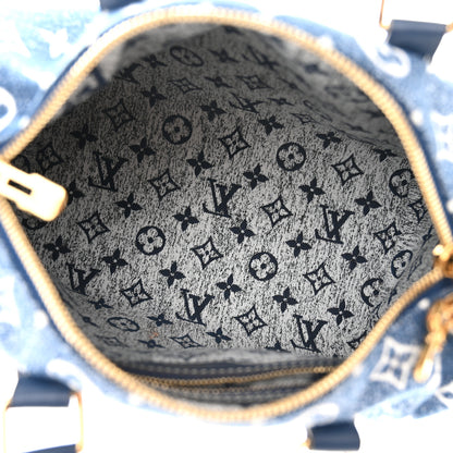 Louis Vuitton Monogram Jacquard Denim Speedy Bandouliere 25 Bleu 5 of 9