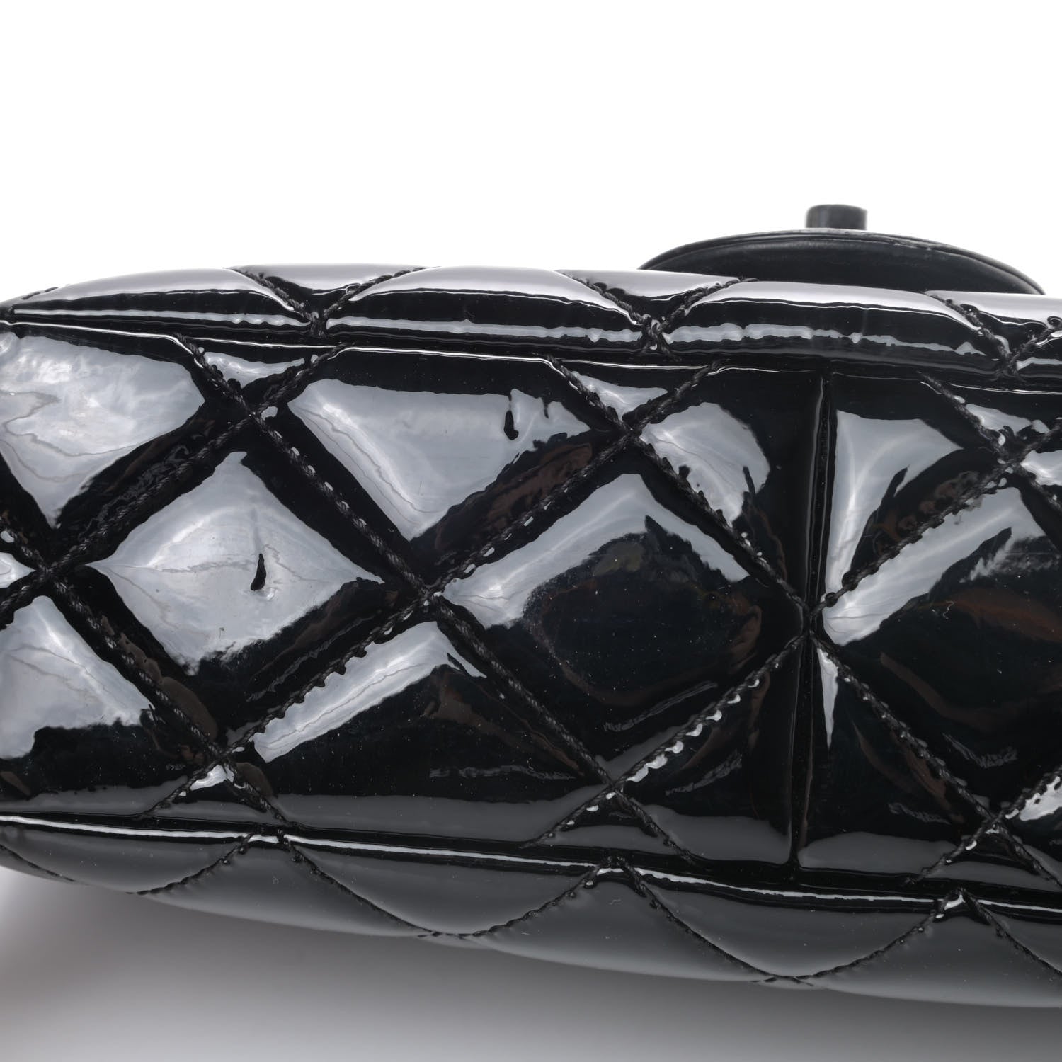 Chanel Patent Quilted Small Coco Shine Flap Black 11 of 15
