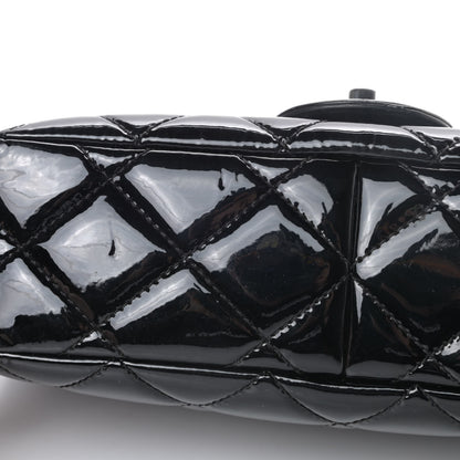Chanel Patent Quilted Small Coco Shine Flap Black 11 of 15