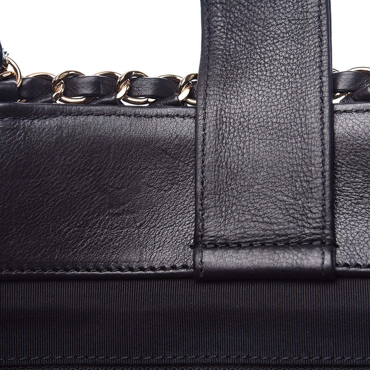 Chanel Calfskin Quilted Small Chain Me Tote Black 15 of 16