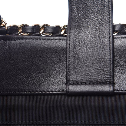 Chanel Calfskin Quilted Small Chain Me Tote Black 15 of 16