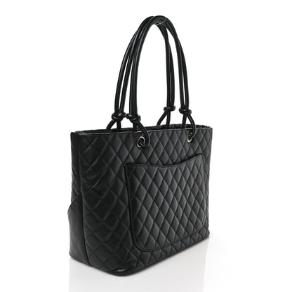 Chanel Calfskin Quilted Large Cambon Tote Black 3 of 9