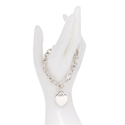 Tiffany Sterling Silver Heart Tag Charm Bracelet 2 of 6
