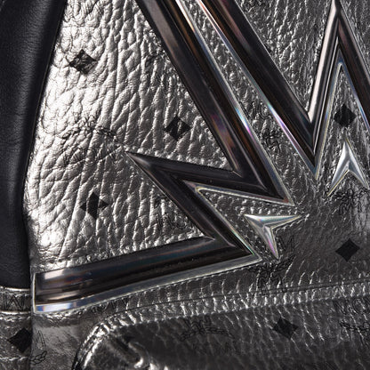 MCM Visetos Medium Stark Cyber Flash Backpack Silver 9 of 9