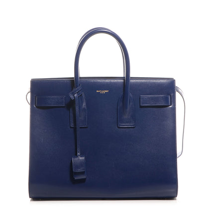 Saint Laurent Leather Classic Sac De Jour Small Blue 1 of 9