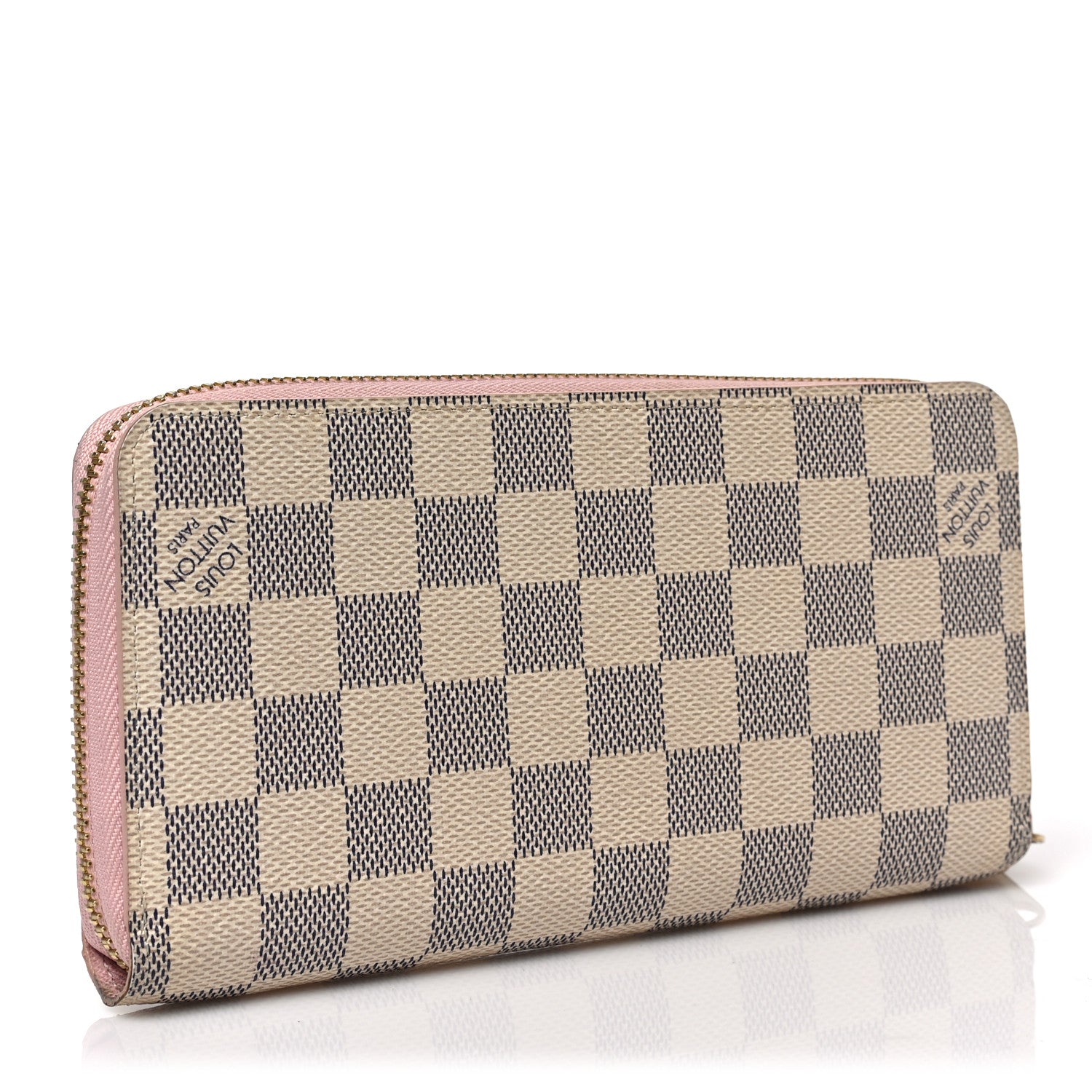 Louis Vuitton Damier Azur Zippy Wallet Rose Ballerine 3 of 8