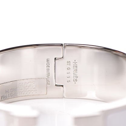 Hermes Enamel Wide Clic Clac H Bracelet PM White 4 of 5
