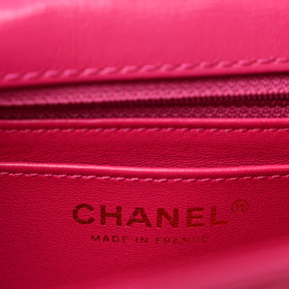 Chanel Aged Calfskin Quilted 2.55 Reissue Mini Flap Fuchsia 5 of 11
