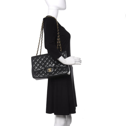 Chanel Caviar Quilted Jumbo Single Flap Black 2 of 15