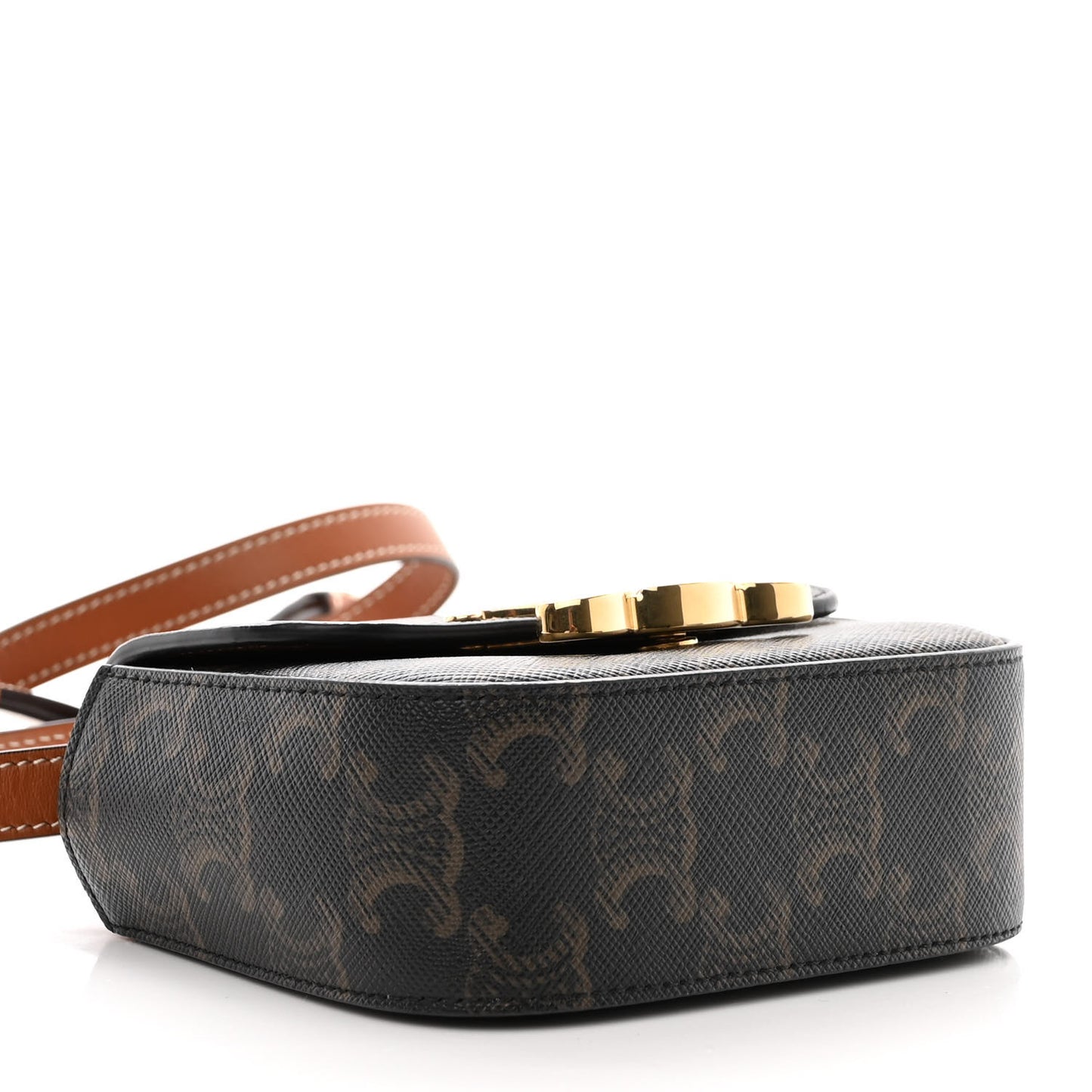 Triomphe Canvas Calfskin Mini Triomphe Tan
