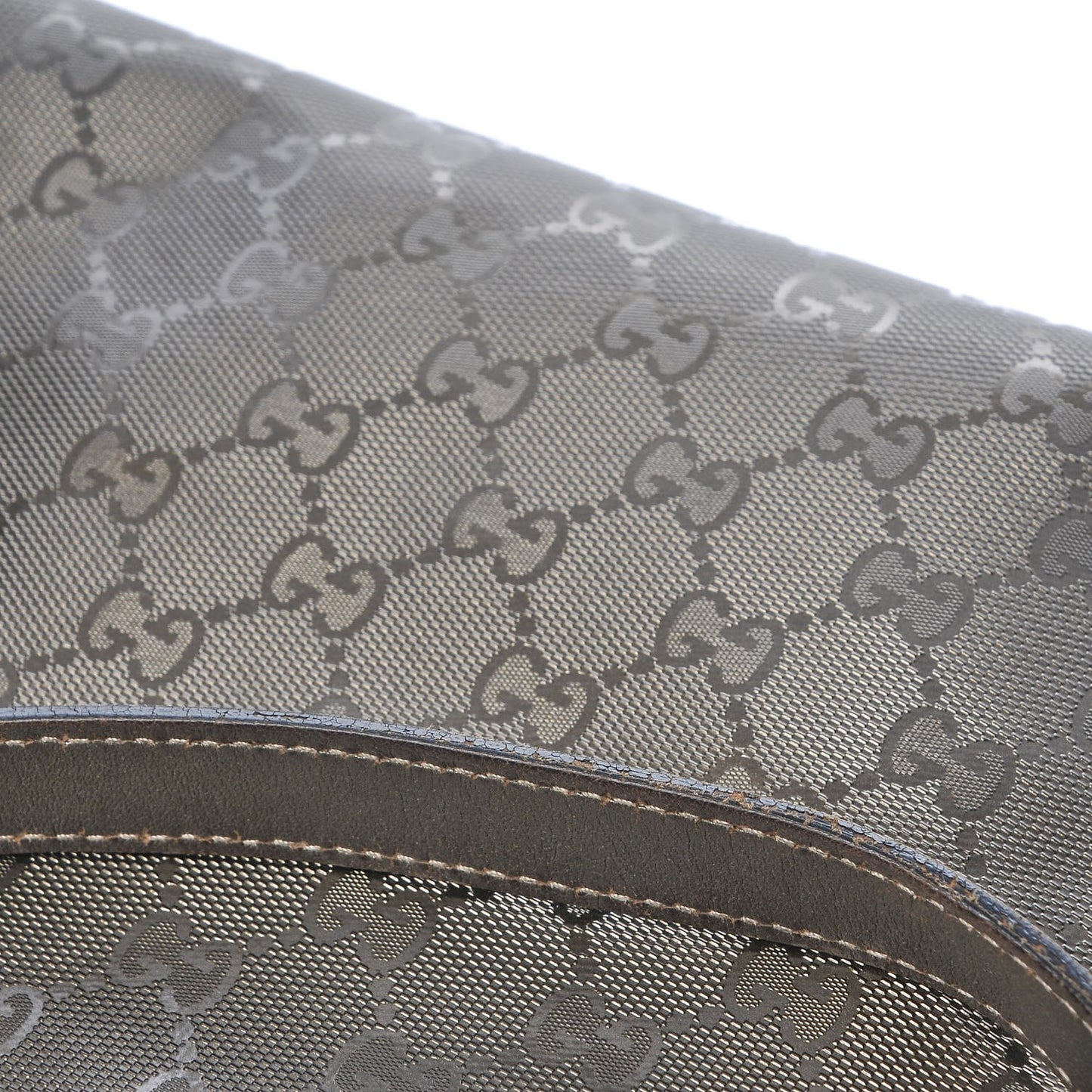 Imprime Monogram Medium Zippered Shopping Tote Pewter