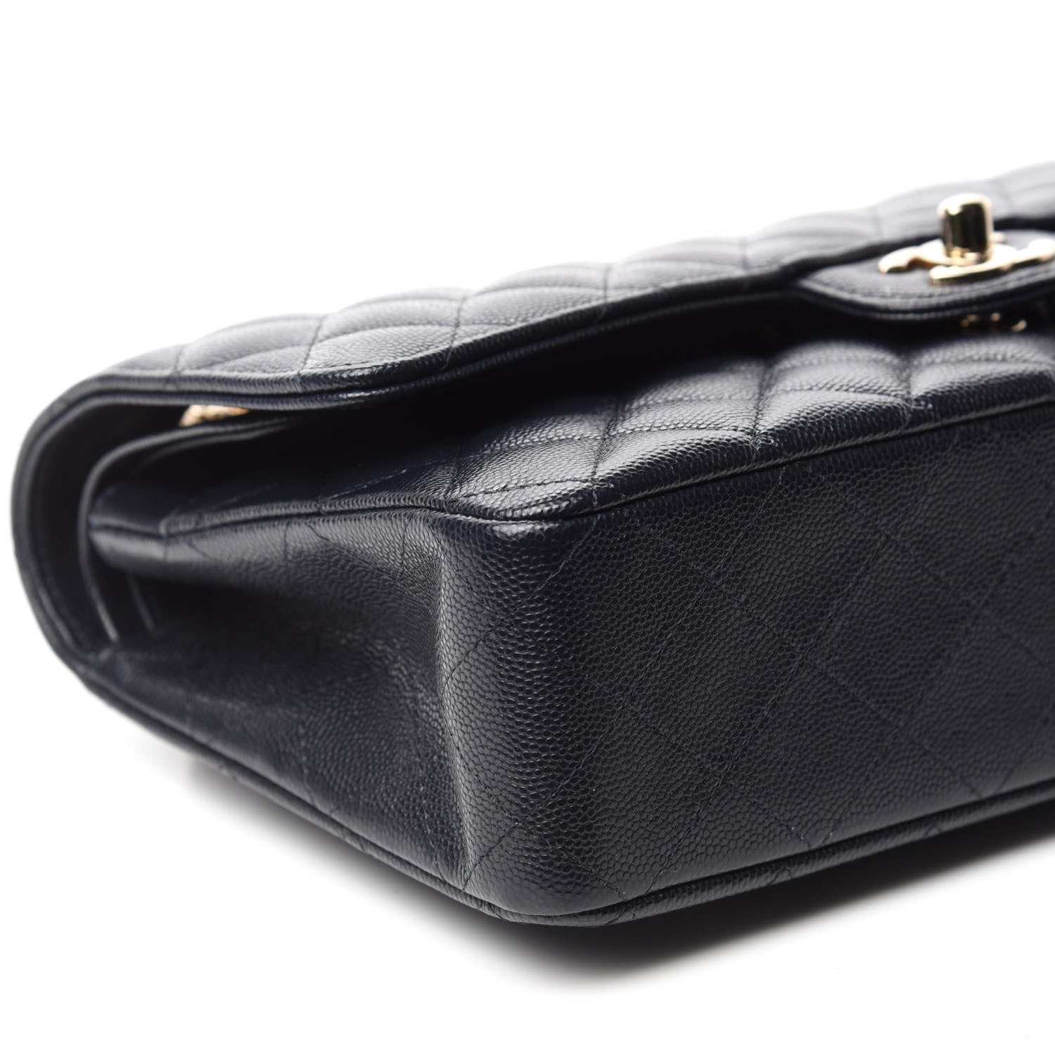 Chanel Caviar Quilted Medium Double Flap Navy 6 of 10