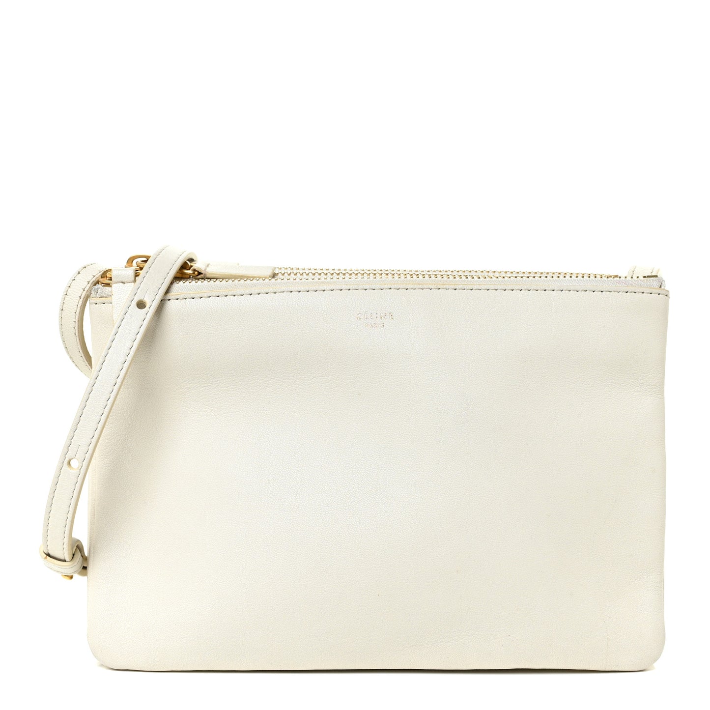 Lambskin Large Trio Crossbody Bag White