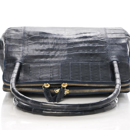 Nancy Gonzalez Crocodile Executive Double Zip Tote Navy 14 of 15