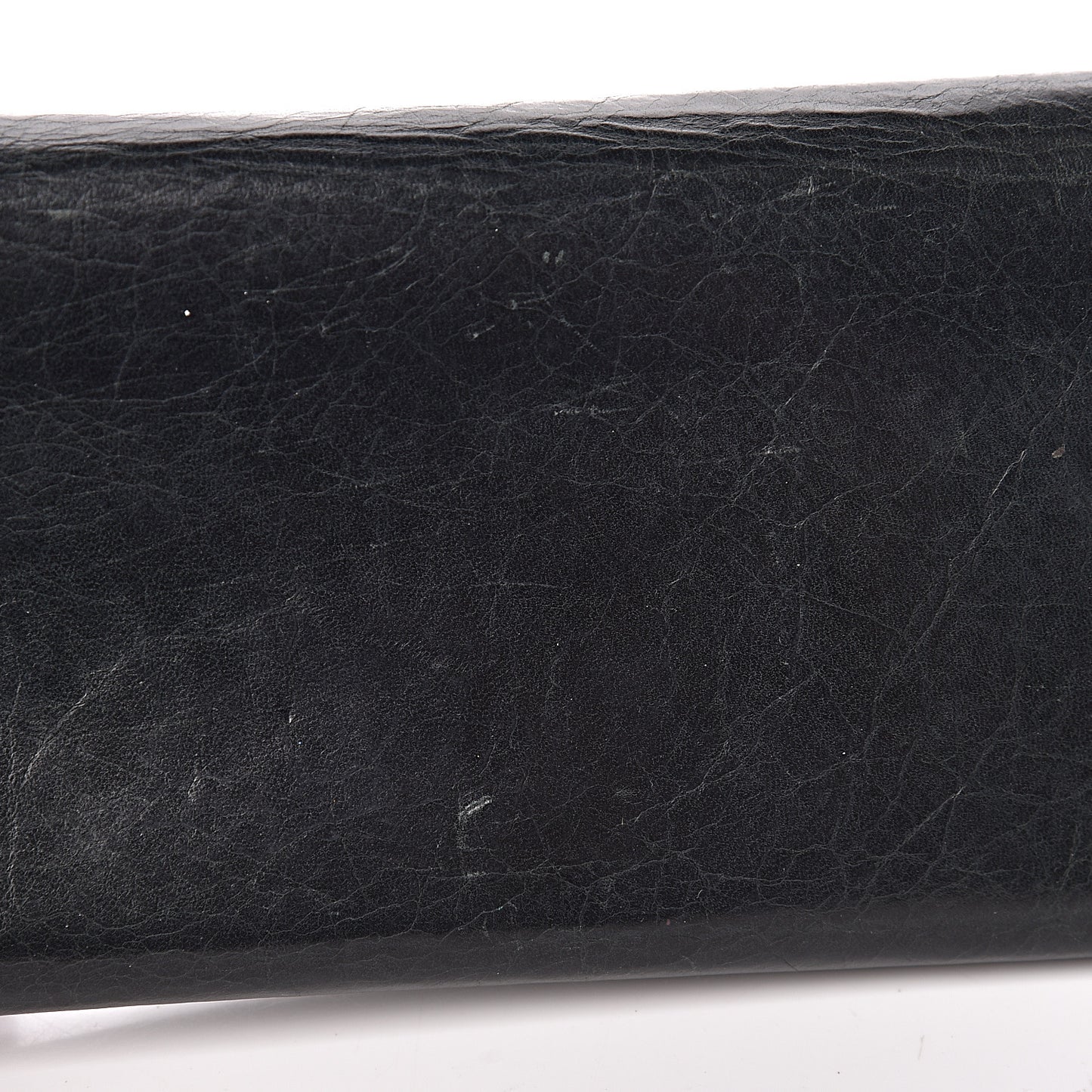 Agneau Classic Gold Hardware Money Wallet Black