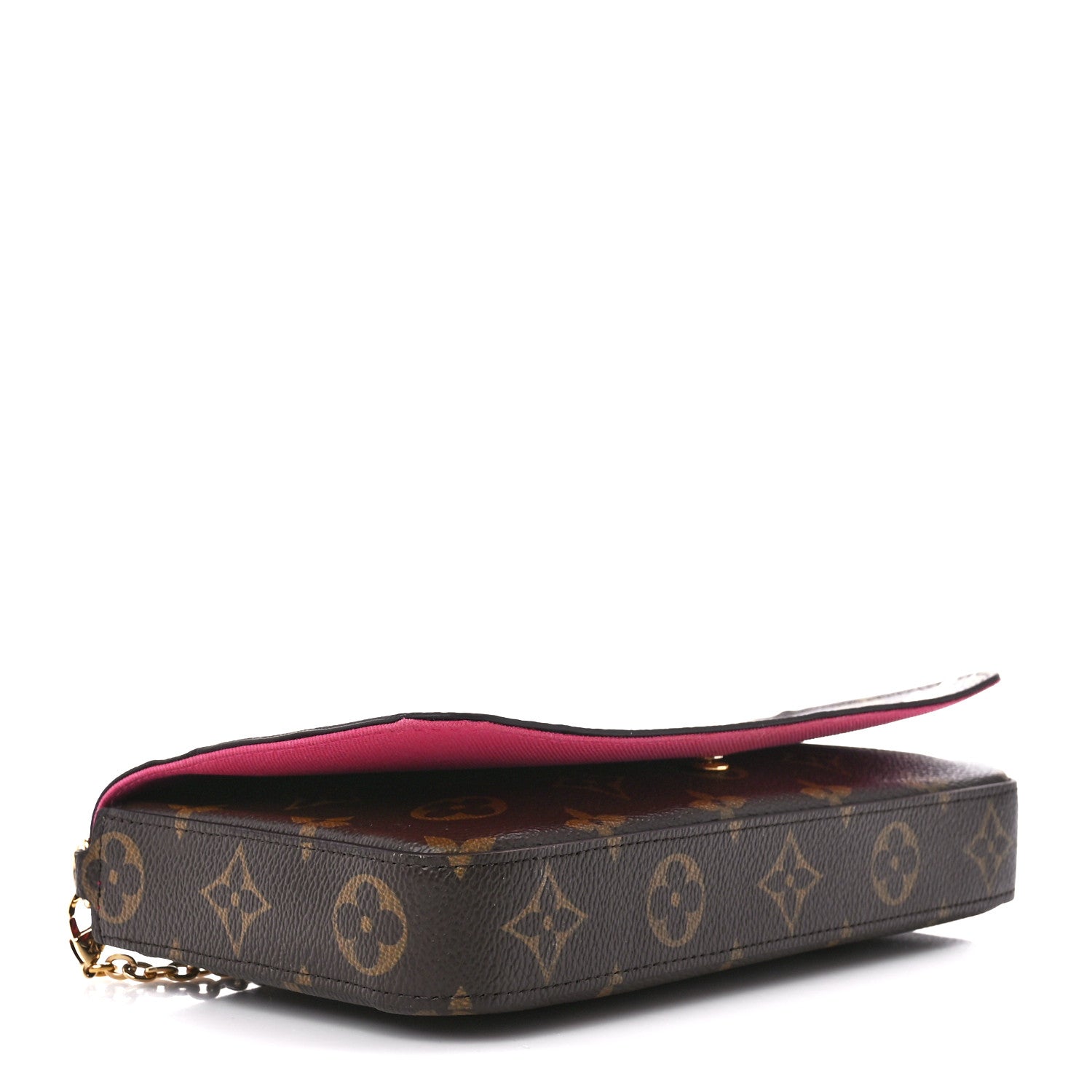 Louis Vuitton Monogram 2021 Christmas Animation Hollywood Pochette Felicie Chain Wallet Fuchsia 5 of 14