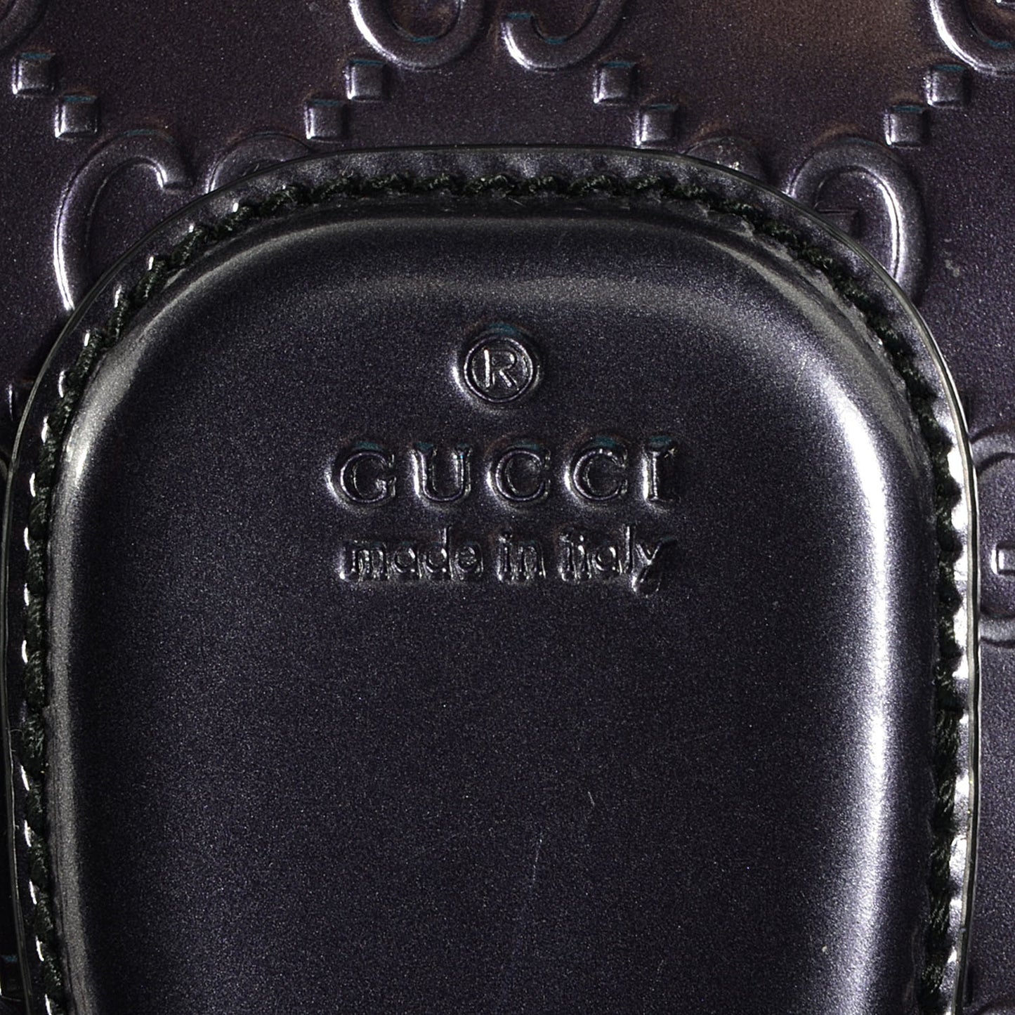 Shine Guccissima Large Emily Chain Shoulder Bag Melanzana