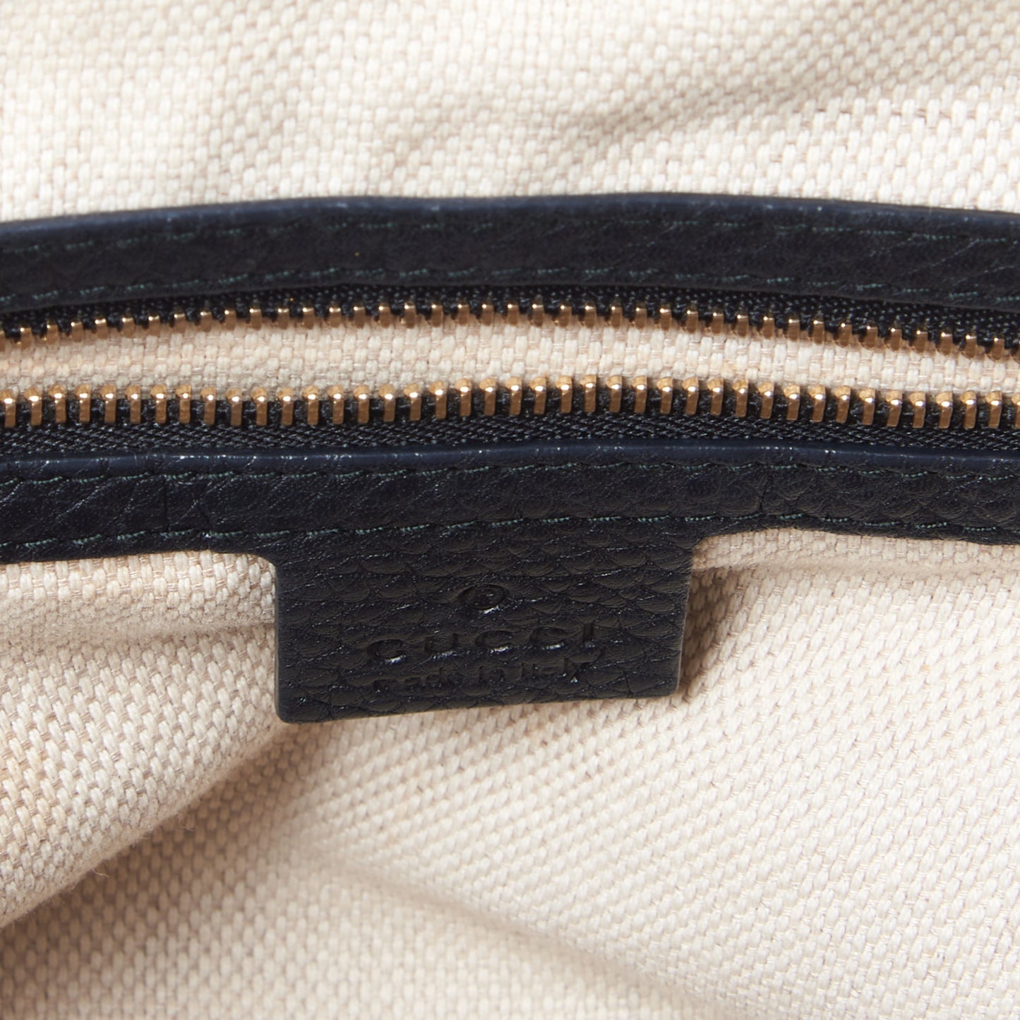 Pebbled Calfskin Small Soho Top Handle Bag Black