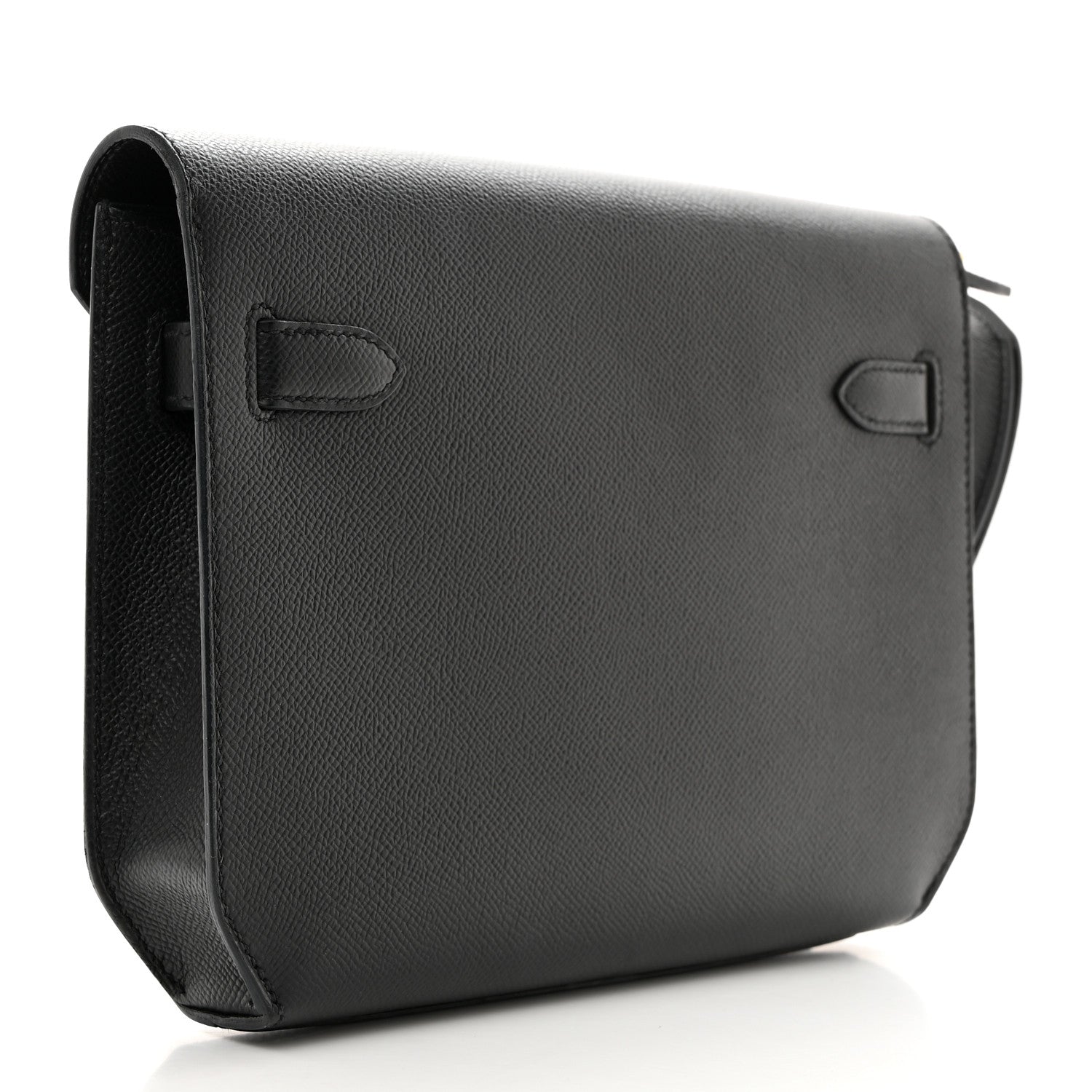 Hermes Epsom Kelly Depeches 25 Pouch Black 3 of 10