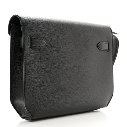 Hermes Epsom Kelly Depeches 25 Pouch Black 3 of 10