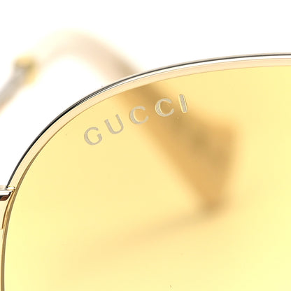Gucci Metal Round Frame Sunglasses GG01142S Gold 7 of 7